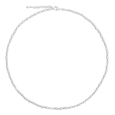 Kiri & Belle Women's Nina Tiny Pearl And Silver Bead Necklace