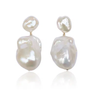 Kiri & Belle Women's Nova Large Baroque Pearl Drop Gold Filled Earrings In Multi