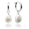 Kiri & Belle Women's Sia Sterling Silver Baroque Pearl Hoop Earrings In Silver