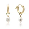 Kiri & Belle Women's Small Baroque Pearl Gold Huggie Hoop Earrings In Gold