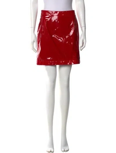 Pre-owned Kirin Mini Skirt In Red