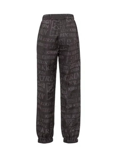 Kirin Peggy Gou Artistic Trousers With Exclusive Print In Nero