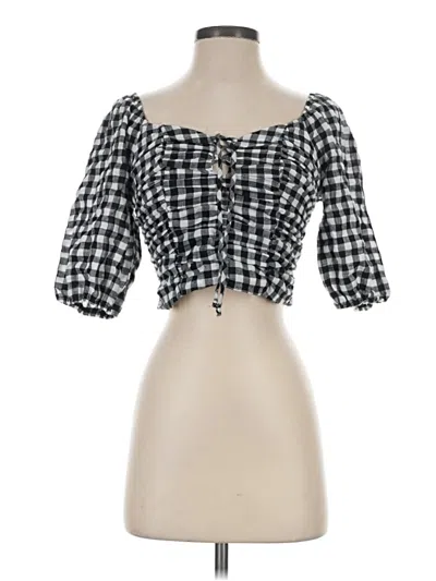 Pre-owned Kirious 3/4 Sleeve Blouse In Black