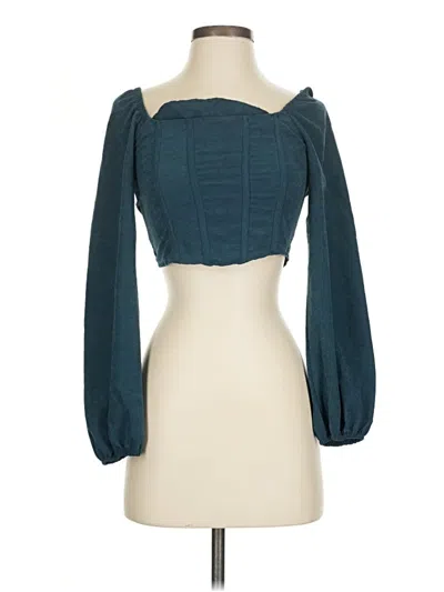 Pre-owned Kirious 3/4 Sleeve Blouse In Teal