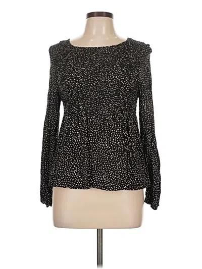 Pre-owned Kirious Long Sleeve Blouse In Black