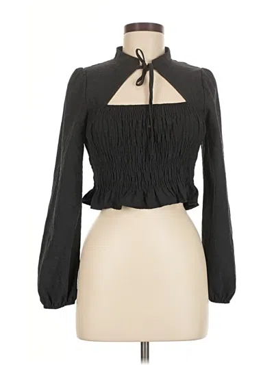 Pre-owned Kirious Long Sleeve Blouse In Black