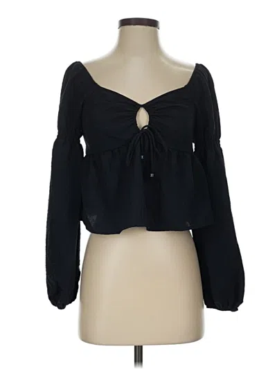 Pre-owned Kirious Long Sleeve Blouse In Black