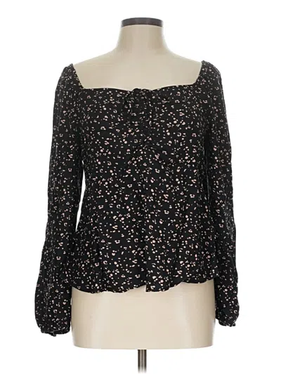 Pre-owned Kirious Long Sleeve Blouse In Black