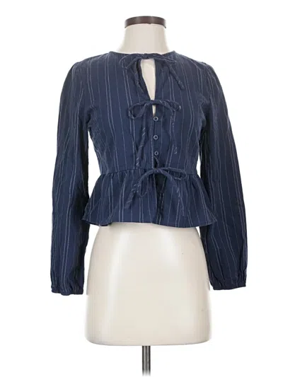 Pre-owned Kirious Long Sleeve Blouse In Blue