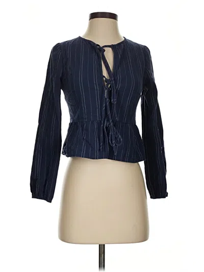 Pre-owned Kirious Long Sleeve Blouse In Blue