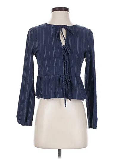 Pre-owned Kirious Long Sleeve Blouse In Blue