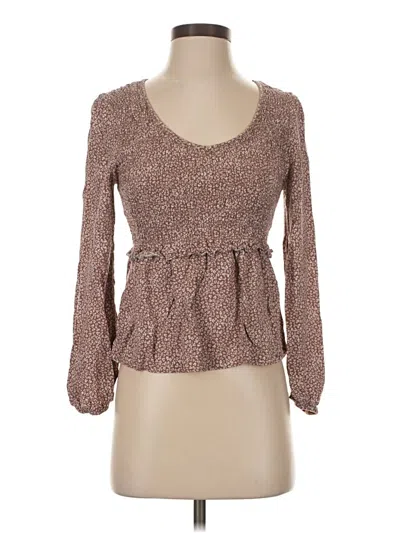 Pre-owned Kirious Long Sleeve Blouse In Brown