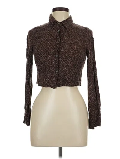Pre-owned Kirious Long Sleeve Blouse In Brown