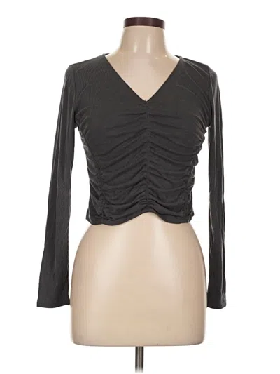 Pre-owned Kirious Long Sleeve Top Gray Sweetheart Neckline Tops