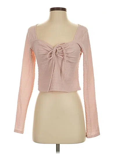 Pre-owned Kirious Long Sleeve Top Pink Sweetheart Neckline Tops