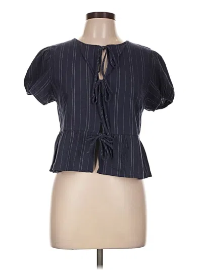 Pre-owned Kirious Short Sleeve Blouse In Black
