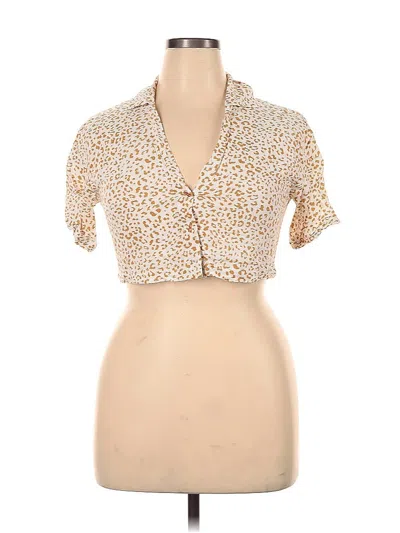 Pre-owned Kirious Short Sleeve Blouse In Brown