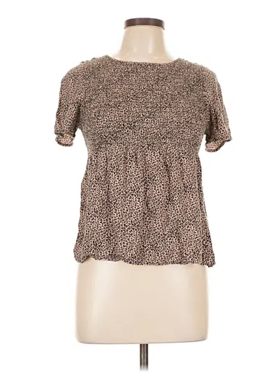 Pre-owned Kirious Short Sleeve Blouse In Brown
