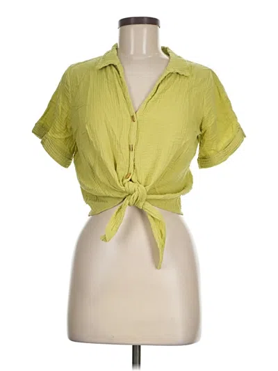 Pre-owned Kirious Short Sleeve Blouse In Green