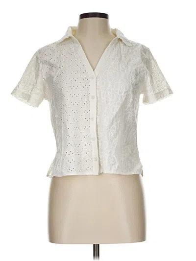 Pre-owned Kirious Short Sleeve Blouse In Ivory