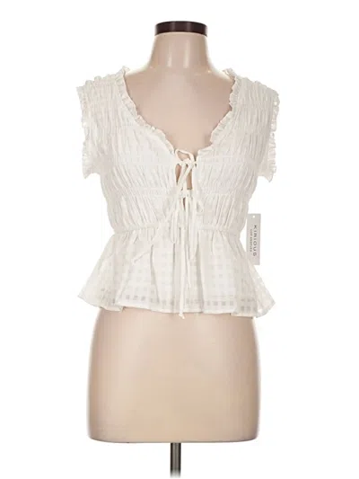 Pre-owned Kirious Short Sleeve Blouse In Ivory