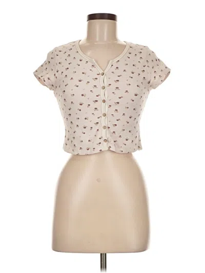 Pre-owned Kirious Short Sleeve Blouse In White