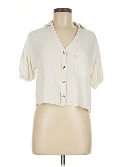 Pre-owned Kirious Short Sleeve Blouse In White