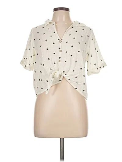 Pre-owned Kirious Short Sleeve Blouse In White