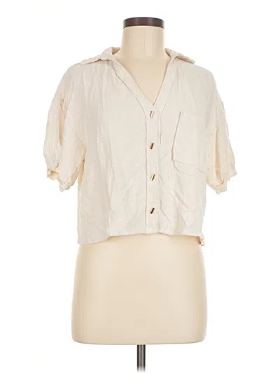 Pre-owned Kirious Short Sleeve Blouse In White