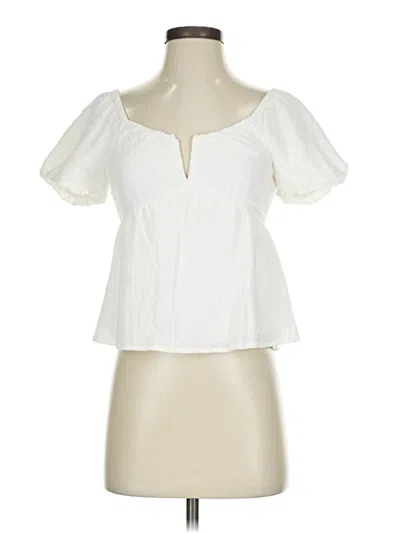 Pre-owned Kirious Short Sleeve Blouse In White