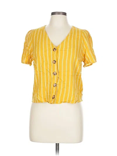 Pre-owned Kirious Short Sleeve Blouse In Yellow