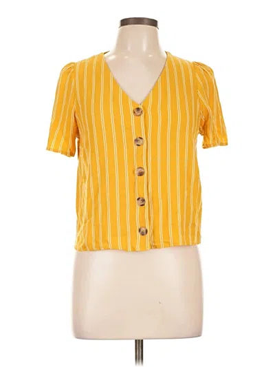 Pre-owned Kirious Short Sleeve Blouse In Yellow