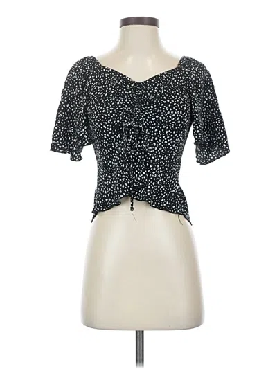 Pre-owned Kirious Short Sleeve Top Black Sweetheart Neckline Tops