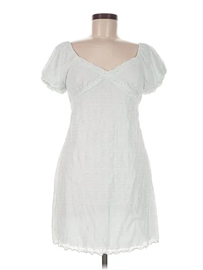 Pre-owned Kirious Short Sleeve Top Silver Square Neckline Tops