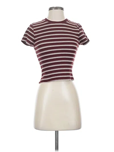 Pre-owned Kirious Short Sleeve Turtleneck In Burgundy