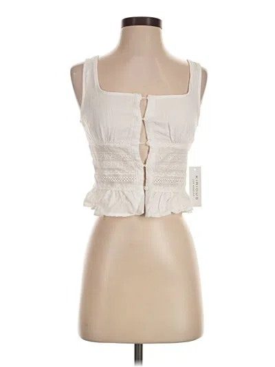 Pre-owned Kirious Sleeveless Blouse In Ivory