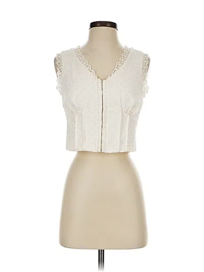 Pre-owned Kirious Sleeveless Blouse In White