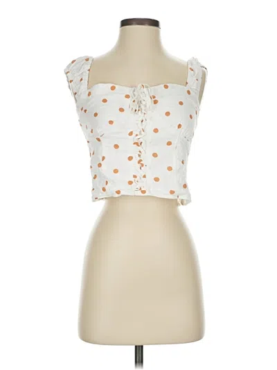 Pre-owned Kirious Sleeveless Blouse In White