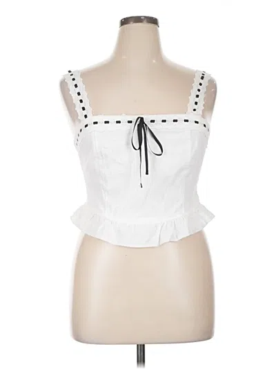 Pre-owned Kirious Sleeveless Blouse In White