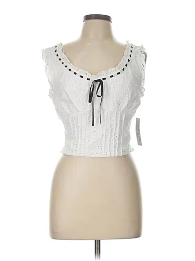 Pre-owned Kirious Sleeveless Blouse In White