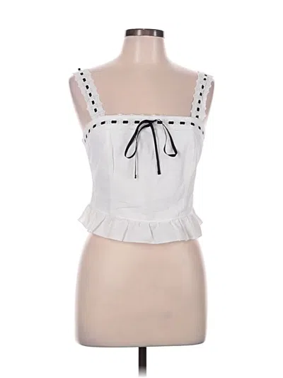 Pre-owned Kirious Sleeveless Blouse In White