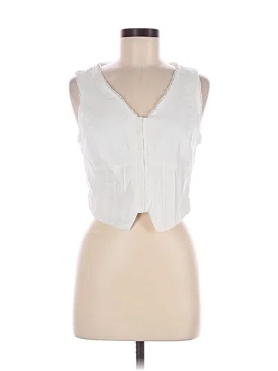 Pre-owned Kirious Sleeveless Blouse In White