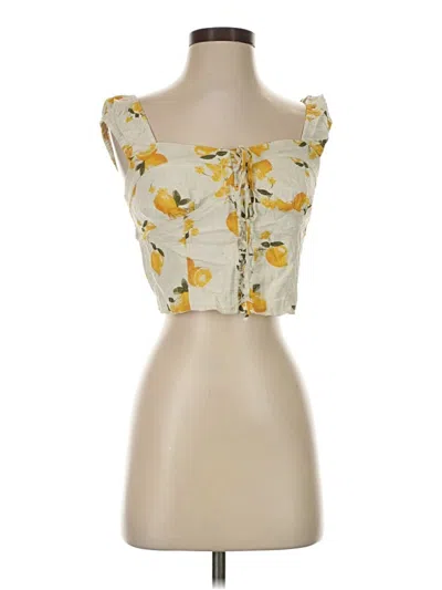 Pre-owned Kirious Sleeveless Blouse In Yellow
