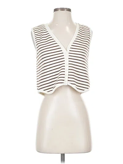 Pre-owned Kirious Sleeveless Button Down Shirt In White