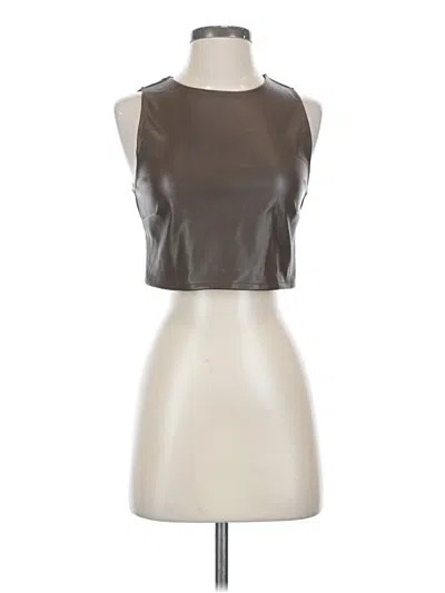Pre-owned Kirious Sleeveless Top Brown Halter Neckline Tops