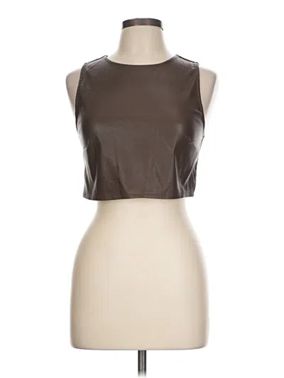 Pre-owned Kirious Sleeveless Top Brown Halter Neckline Tops