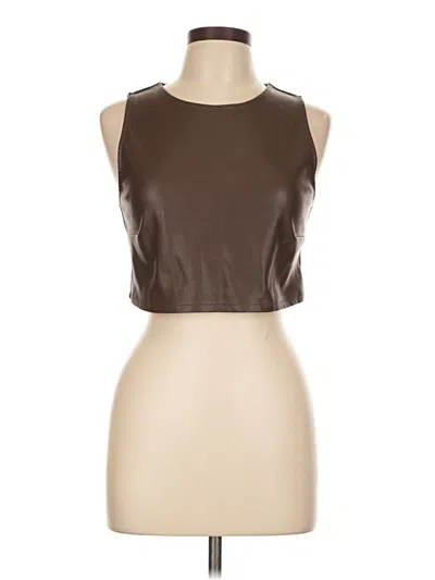 Pre-owned Kirious Sleeveless Top Brown Halter Neckline Tops