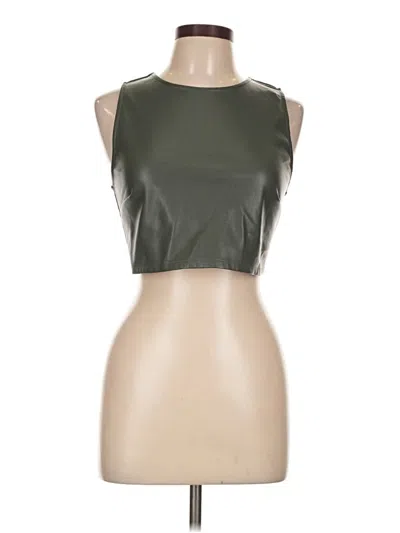 Pre-owned Kirious Sleeveless Top Green Halter Neckline Tops