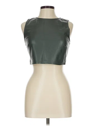 Pre-owned Kirious Sleeveless Top Green Halter Neckline Tops