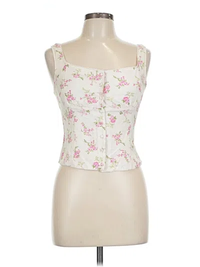 Pre-owned Kirious Sleeveless Top Ivory Sweetheart Neckline Tops
